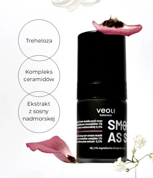 Repairing and firming eye cream-mask with trehalose 5%, ceramides complex 1% and maritime pine extract 0,5% SMOOTH AS SILK