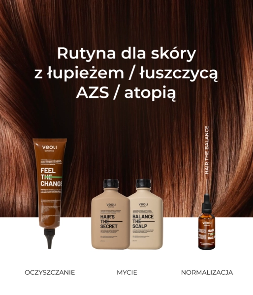 Cleansing and exfoliating peeling for oily scalp with 4% AHA/BHA acid complex, 0.5% Defenscalp™, and rosemary extract FEEL THE CHANGE