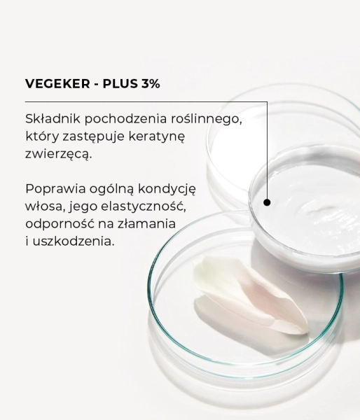 Smoothness and lustre mask for hair lamination with 3% VegeKer-Plus and 2% Meadowfoam seed oil MAKE ME SHINE