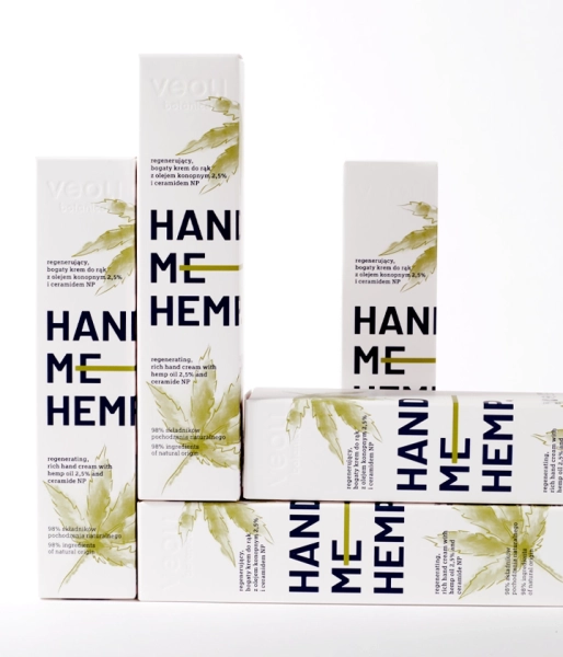 Regenerating, rich hand cream with hemp oil 2,5% and ceramide NP HAND ME HEMP