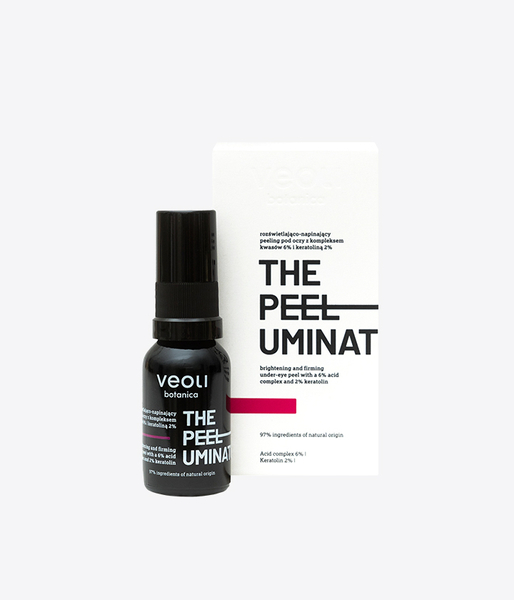 Brightening and firming under-eye peel with a 6% acid complex and 2% keratolin THE PEELUMINATOR