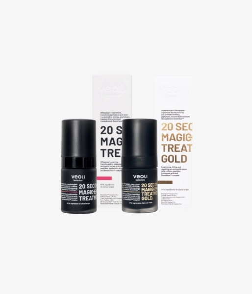 A brightening, lifting, and repairing set that improves your appearance in just 20 seconds