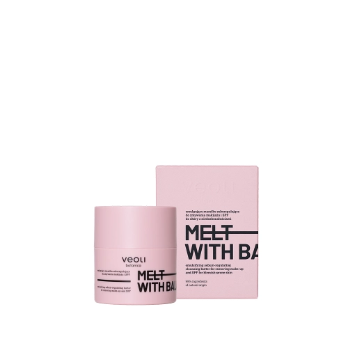 Emulsifying sebum-regulating cleansing butter for removing makeup and SPF for blemish-prone skin MELT WITH BALANCE