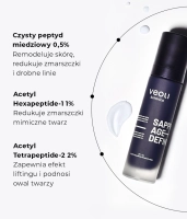 Liftingująco-remodelująca maska anti-aging z czystym peptydem miedziowym 0,5%, peptydem antygrawitacyjnym 2% i peptydem biomimetycznym 1% SAPPHIRE AGE-DEFINER