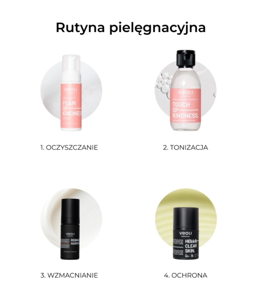 Soothing and strengthening light cream for couperose skin with stable vitamin C 2%, wild indigo extract 1% and centella asiatica leaf extract 1% REDNESS HARMONY