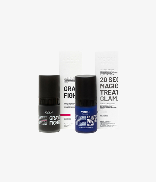 A firming and lifting set that restores radiance and energy to the look