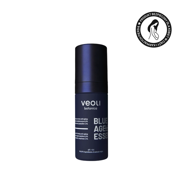 Plumping and firming anti-aging serum with pure copper peptide 0,5% and peptide complexes 11% BLUE AGELESS ESSENCE