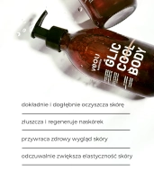 Exfoliating-regulating body wash gel with 5% glycolic acid and algae extract GLIC COOL BODY