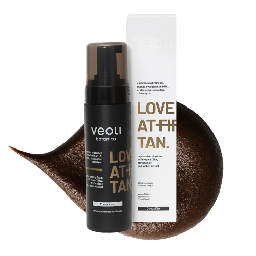 Express tanning foam with vegan DHA, erythrulose and amber extract LOVE AT FIRST TAN Cocoa Kiss