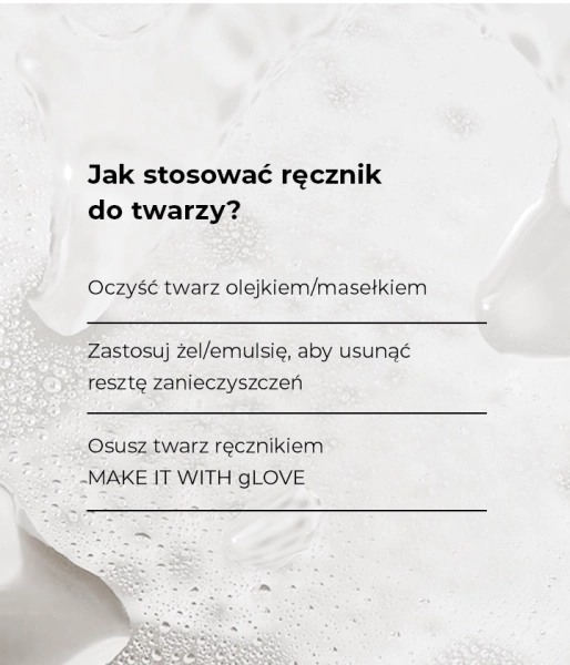 Hipoalergiczny ręcznik do twarzy MAKE IT WITH gLOVE