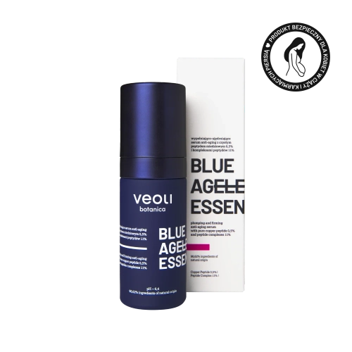 Plumping and firming anti-aging serum with pure copper peptide 0,5% and peptide complexes 11% BLUE AGELESS ESSENCE