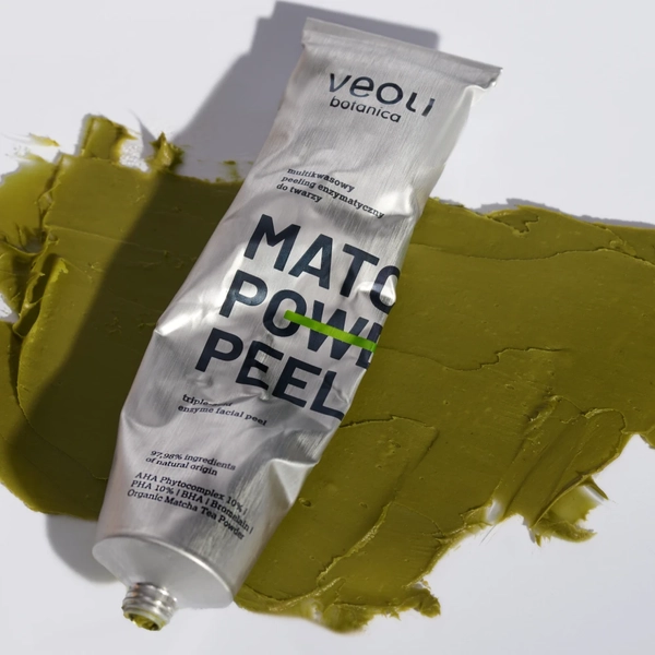  Peeling enzymatyczny z kompleksem kwasów AHA Phytocomplex 10%, PHA 10%, BHA - MATCHA POWER PEEL