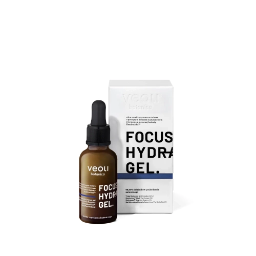 Ultra-hydrating gel serum with Triple Hyaluronic Acid Complex and KombuchkaTM Black Tea Ferment™ FOCUS HYDRATION GEL