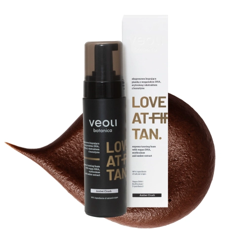 Express tanning foam with vegan DHA, erythrulose and amber extract LOVE AT FIRST TAN Amber Crush