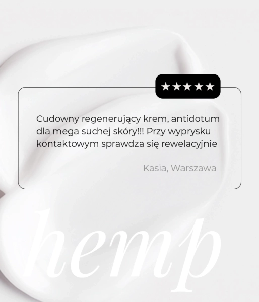 Regenerating, rich hand cream with hemp oil 2,5% and ceramide NP HAND ME HEMP