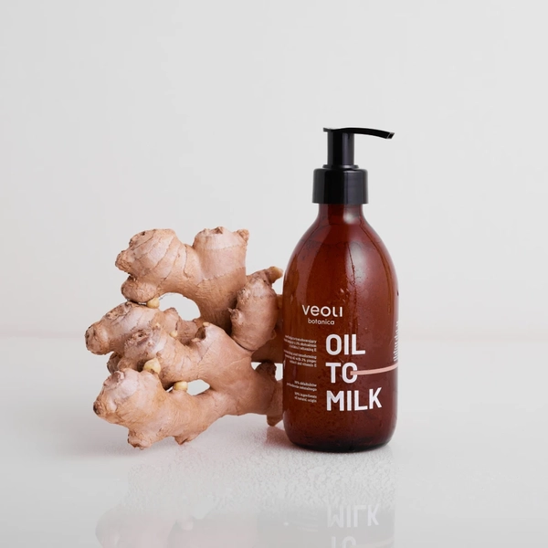 Moisturizing-transforming cleansing oil with 2% ginger extract and vitamin E OIL TO MILK