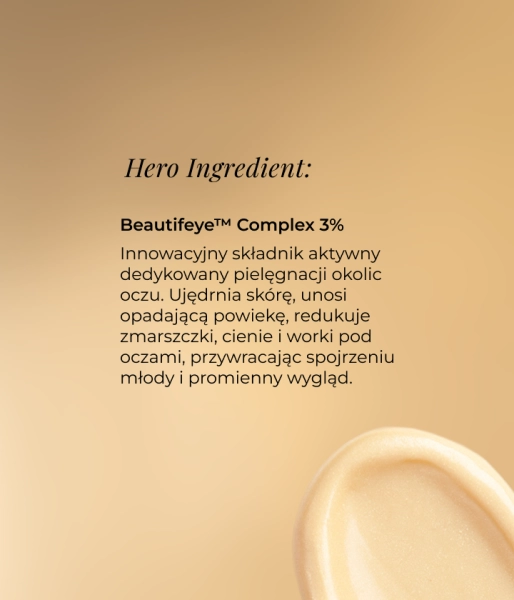 Brightening, lifting and repairing eye and eyelid serum with caffeine, peptides, hyaluronic acid and Beautifeye™ complex 20 SECONDS MAGIC EYE TREATMENT GOLD