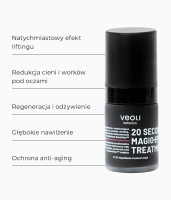Liftingująco-naprawcze, transformujące serum pod oczy i na powieki z kofeiną, peptydami, kwasem hialuronowym i kompleksem Beautifeye™ 20 SECONDS MAGIC EYE TREATMENT