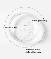 Exfoliating-regulating body wash gel with 5% glycolic acid and algae extract GLIC COOL BODY