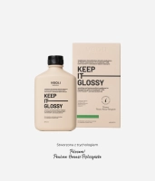 Smoothing and taming emollient conditioner for damaged hair with 2% Crodabond™ CSN, 0.5% Fucocert™, and natural plant oils KEEP IT GLOSSY