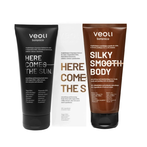 Smoothing and bronzing set for a subtle tanning effect