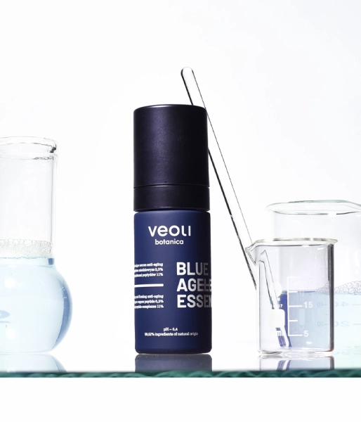 Plumping and firming anti-aging serum with pure copper peptide 0,5% and peptide complexes 11% BLUE AGELESS ESSENCE