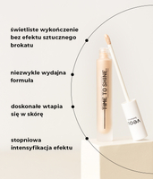 Creamy highlighter with vitamin E and plant collagen TIME TO SHINE