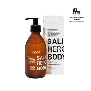 Oczyszczająco-złuszczający żel do mycia ciała z 2% BioGenic Sallic-210 kapsułkowanym kwasem salicylowym i sokiem z aloesu SALIC HERO BODY